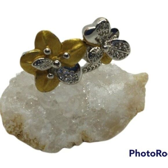 Vintage flower cocktail ring size 5.5 - Picture 1 of 2